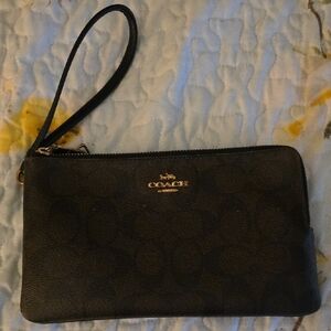 Coach Black and Brown Wristlet